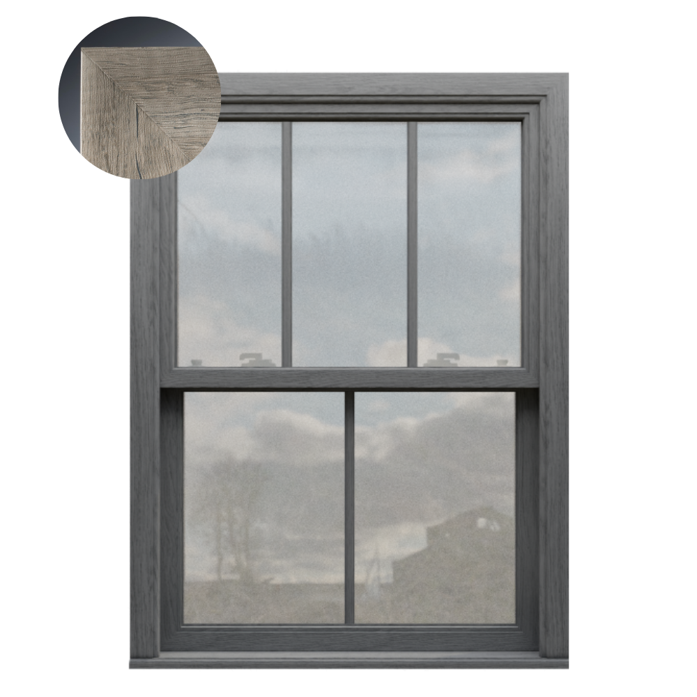 Anthracite Grey UPVC Vertical Slider Sash Window - Single Unit