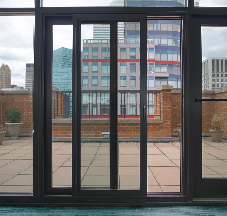 Black UPVC Lift Slide Door - Modern Terrace Installation