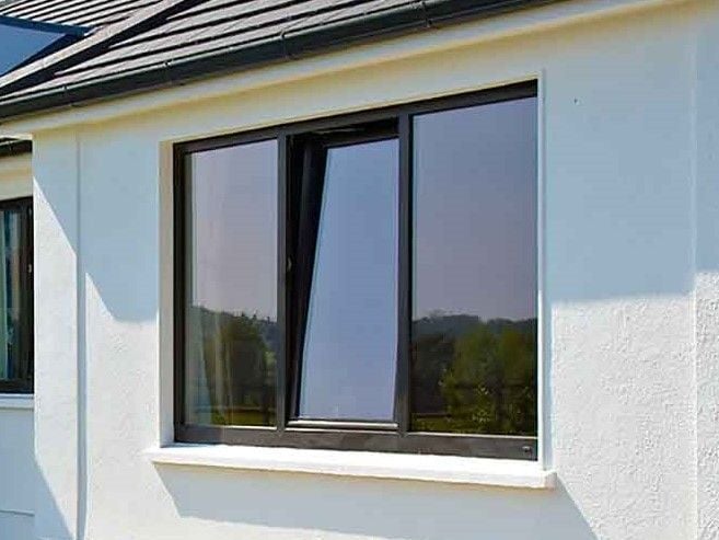 Modern Black UPVC Tilt and Turn Window - Sleek Contemporary Design