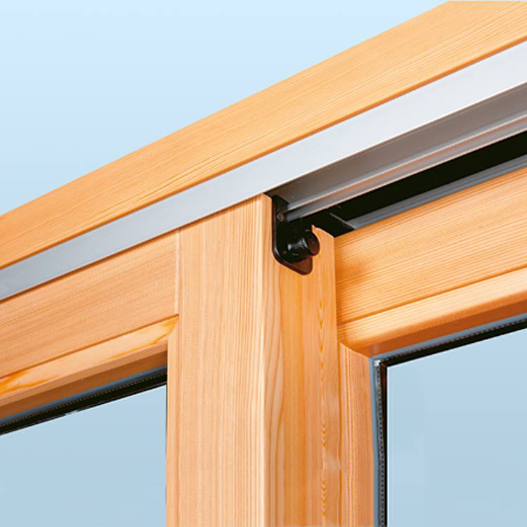 Rustic Oak UPVC Lift Slide Door - Premium Hardware Detail
