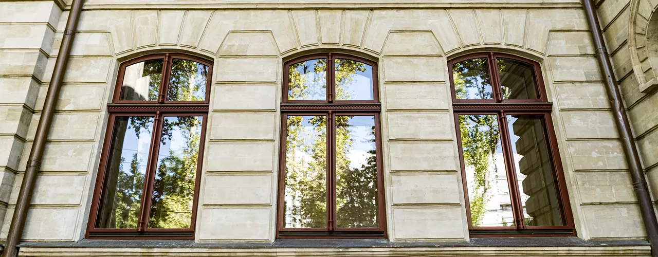 UPVC Arch Window Exterior Design - Architectural Elegance