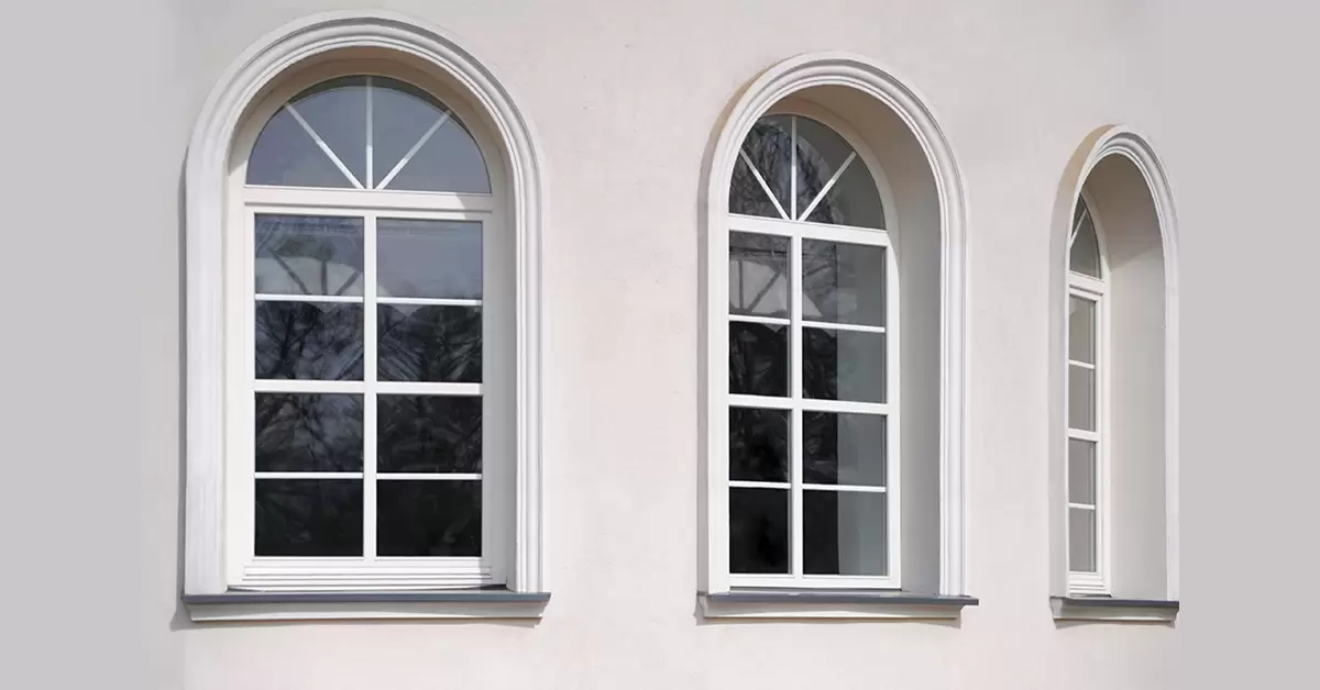 Elegant UPVC Arched Windows Exterior Design - Luxury Home